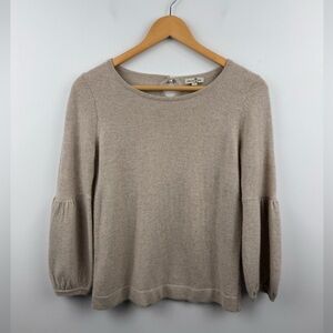 Cortland Park Women‎ Tan Cashmere Sweater Size Small